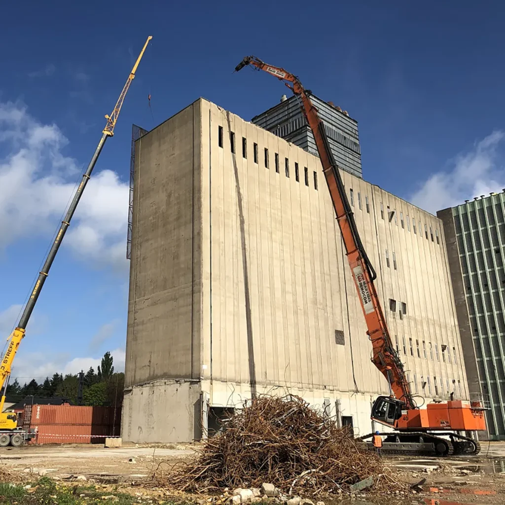 Chantier de démolition à Mersch