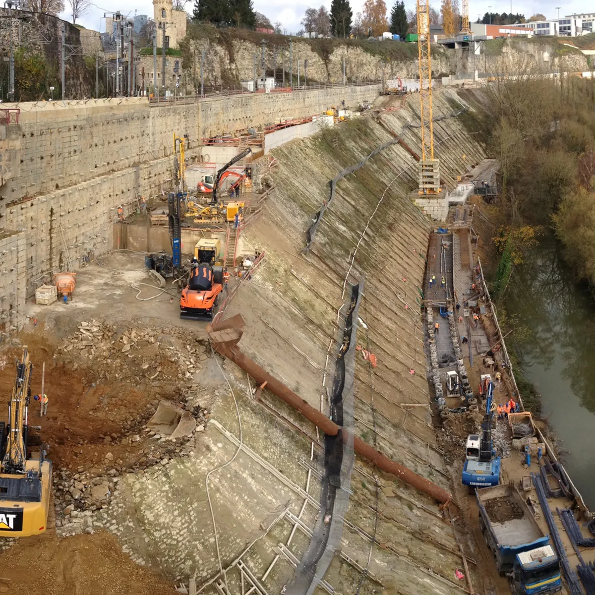 Travaux de voiries ligne CFL